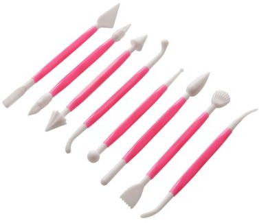 Premier Housewares Premier housewares 0806525 ciasto zestaw dekoracyjny, tworzywo sztuczne, biały/różowy, 8-częściowy zestaw 0806525