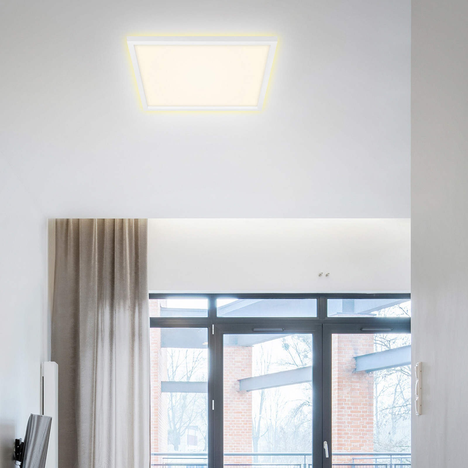 Briloner Lampa sufitowa LED 7364, 42 x 42 cm, biała