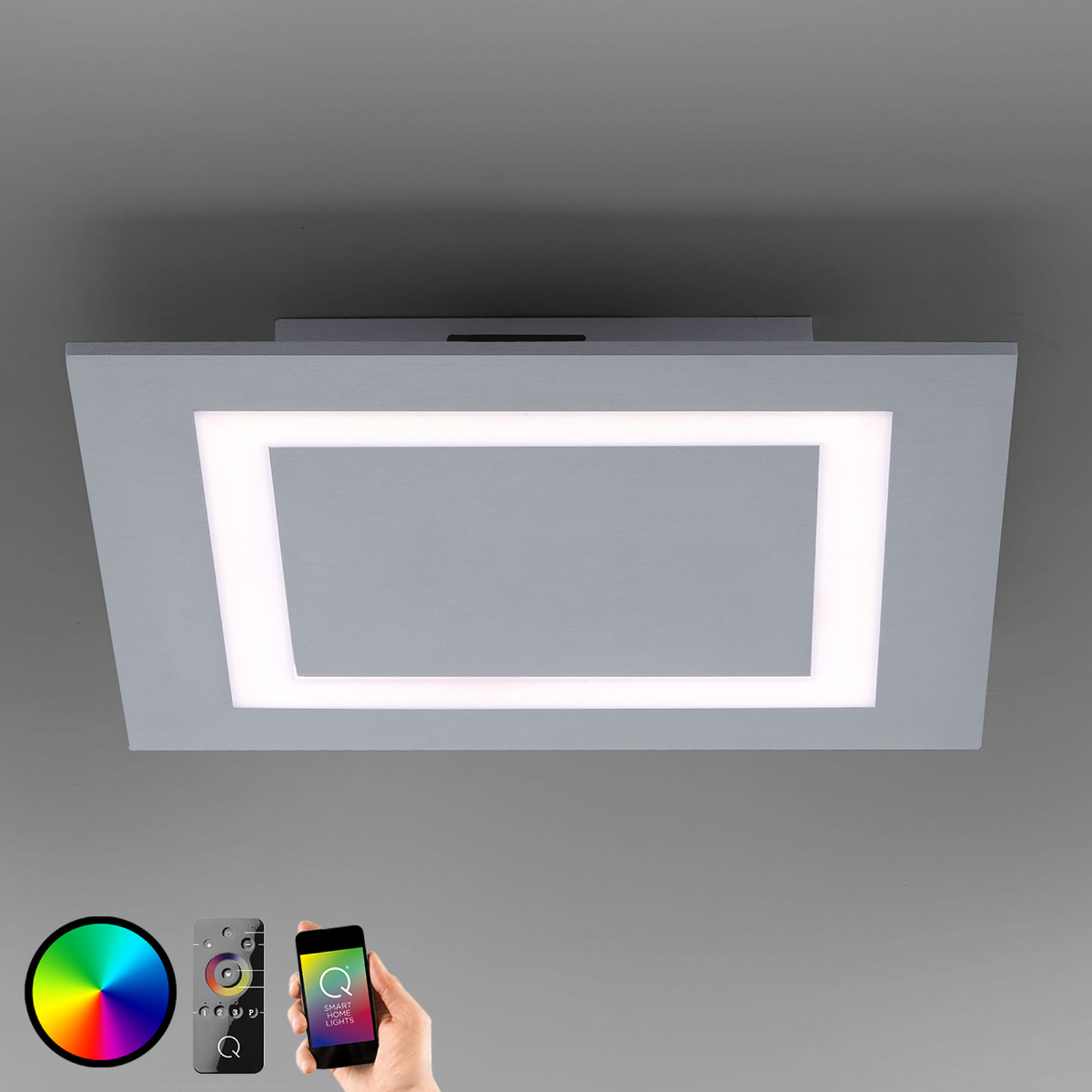 Paul Neuhaus Lampa sufitowa LED Q-Miran, ZigBee 30 x 30 cm