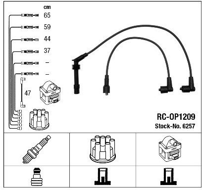 NGK Przewody zapłonowe - zestaw 6257