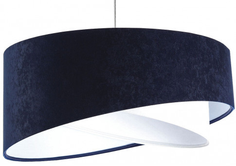 Granatowo-biała lampa wisząca nad stół - EX995 T8-C20