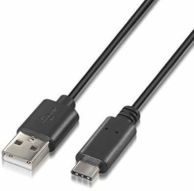 AISENS aisens A107  0050  kabel USB 2.0 do szybkiego ładowania (do 3 amperów, złącze do urządzeń z USB typu C, 0,5 m) czarny A107-0050