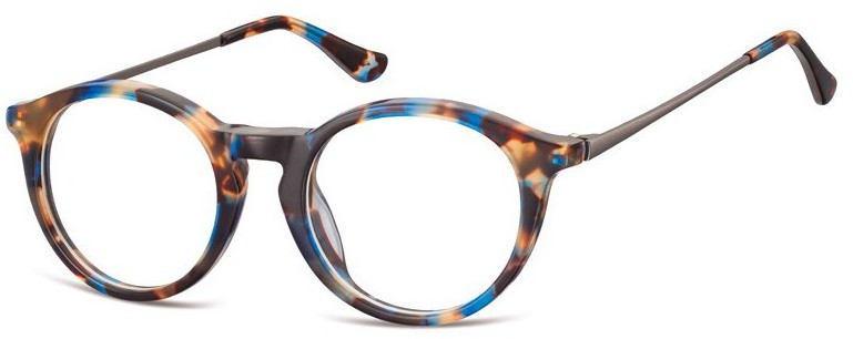 Sunoptic Okrągłe okulary oprawki zerowki korekcyjne AC47E