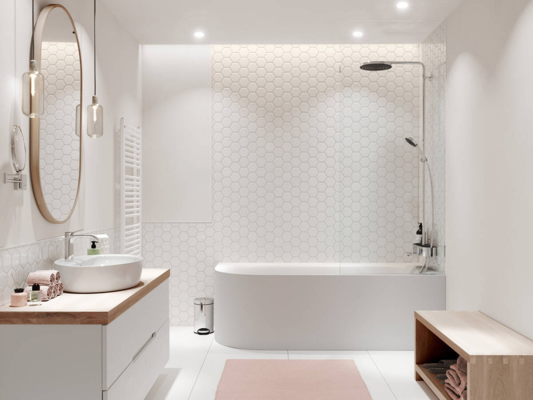 Hansgrohe Pulsify Zestaw wannowo-prysznicowy termostatyczny ścienny z deszczownicą chrom 24230000