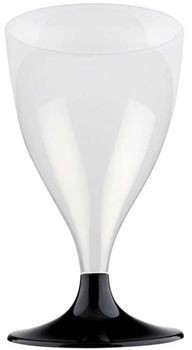 Gold Plast Italy Kieliszki jednorazowe "Wino Classic" czarny GoldPlast 200 ml 10 szt GP57593-19