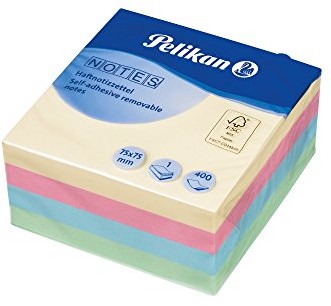 Pelikan 200212 Notes kostka pastelowy, 76 X 76 MM, 400 arkuszy 4012700200211