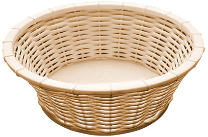 APS Koszyk okrągły do chleba lub owoców o średnicy 200 mm, czarny | Wicker Look 40214