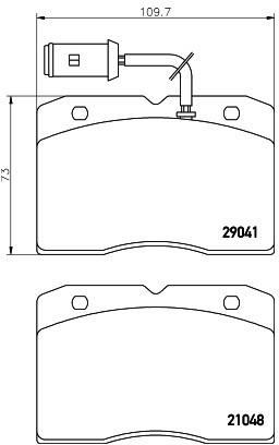 Mintex Zestaw klocków hamulcowych, hamulce tarczowe MDB1644