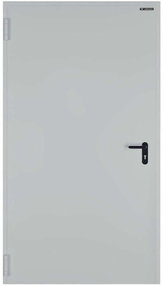 Drzwi techniczne Technical 62.5 szare 80 lewe otwierane na zewnątrz