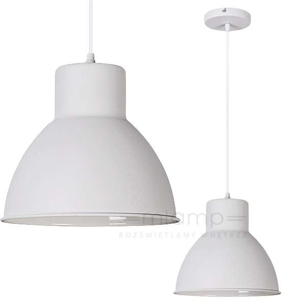 Rabalux LAMPA wisząca DEREK 2577 industrialna OPRAWA metalowy zwis loft biały 2577