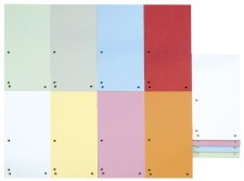 Office products Przekładki karton, 1/3 A4, 235x105mm, 100szt., mix kolorów PB743