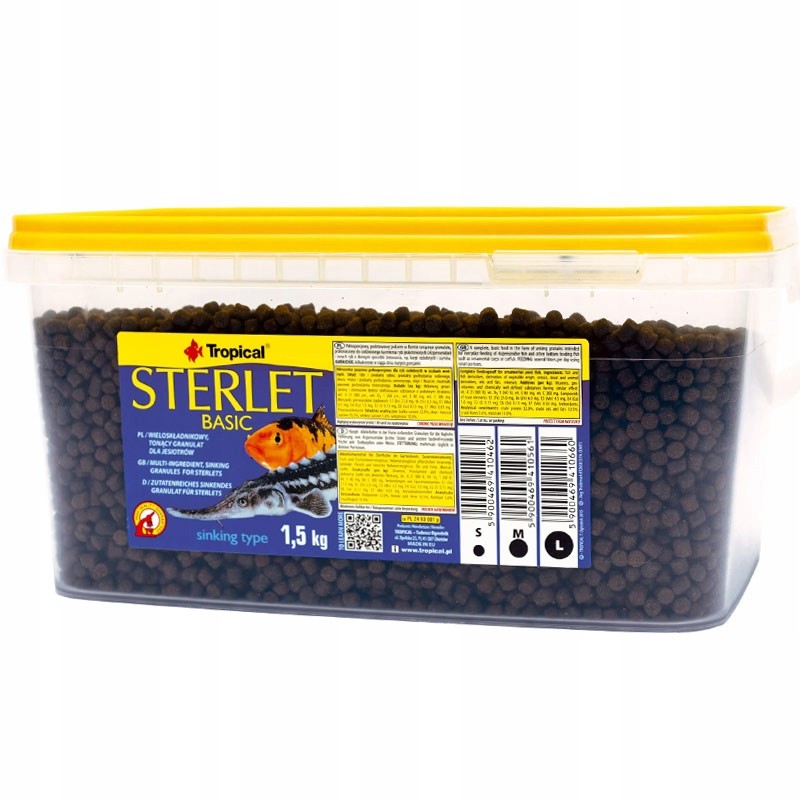 Tropical Sterlet Basic S pokarm dla jesiotrów 3l