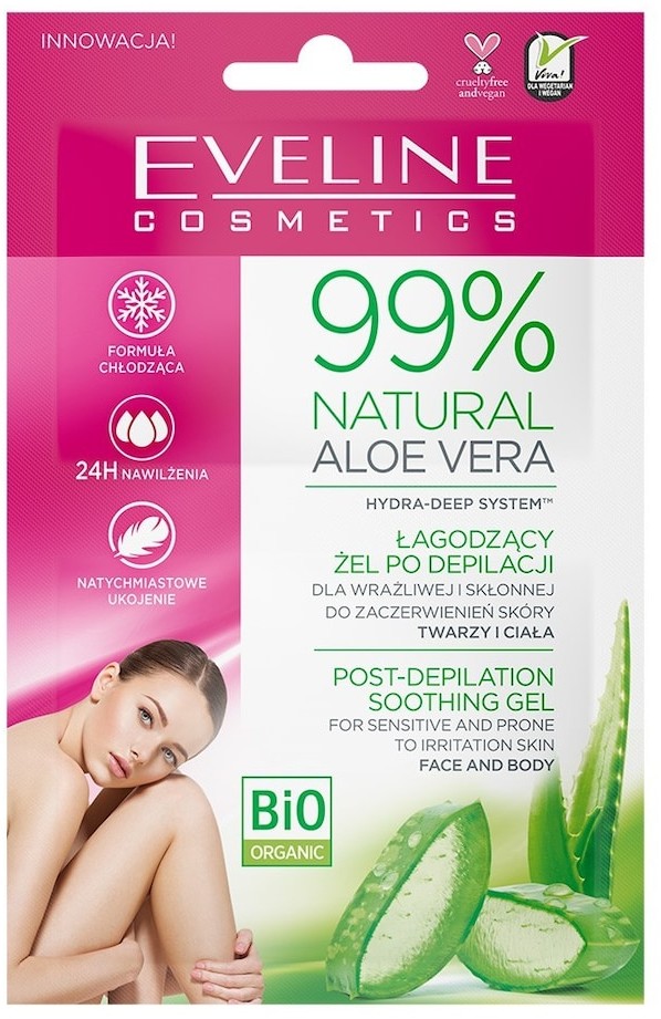 Eveline Cosmetics Cosmetics 99% Natural Aloe Vera Żel po depilacji 10 ml