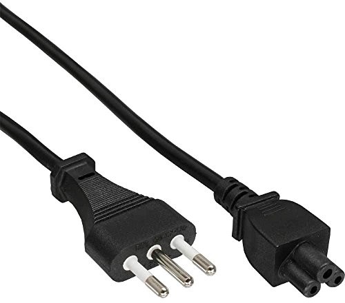 InLine 16656s przewód zasilający do notebooka, trójbiegunowy Kupplung, 2 m Czarny 16656S