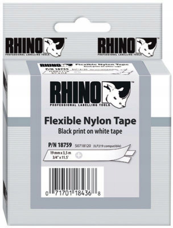 Dymo 18759 taśma nylonowa 19mm x 3,5m biała