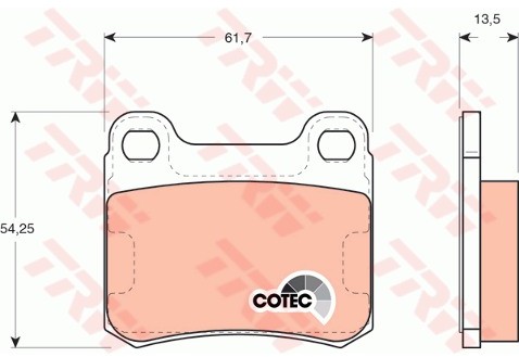 TRW Zestaw klocków hamulcowych, hamulce tarczowe GDB294