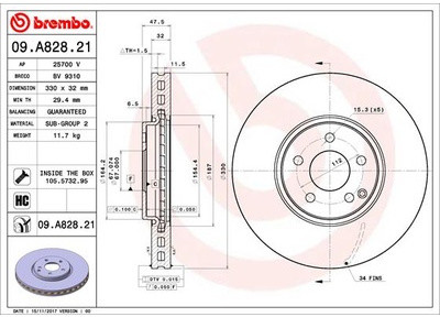 BREMBO 09.A828.21 09.A828.21