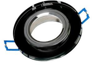 Superled Oprawa Oprawa LED halogenowa stała szklana okrągła kolor czarny OH26 3443