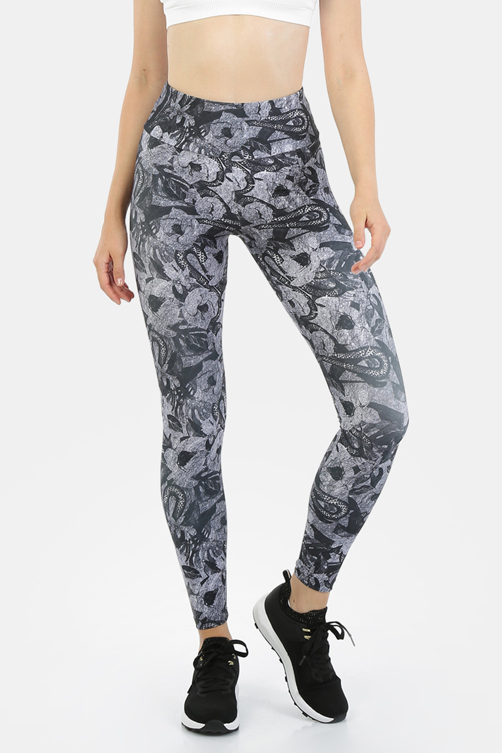 John Frank Damskie wzorzyste legginsy Snake