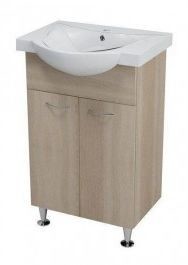 Aqualine KERAMIA FRESH szafka umywalkowa 51,1x74x34cm, dąb platin 50058