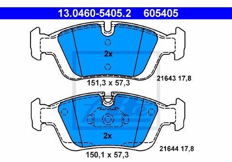 ATE Klocki hamulcowe - komplet 13.0460-5405.2
