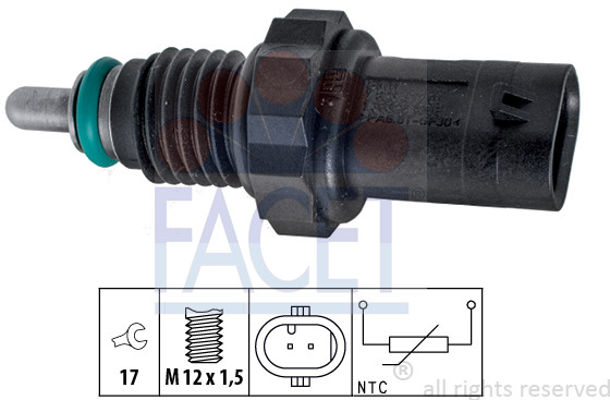 FACET Czujnik, temperatura oleju 7.3378