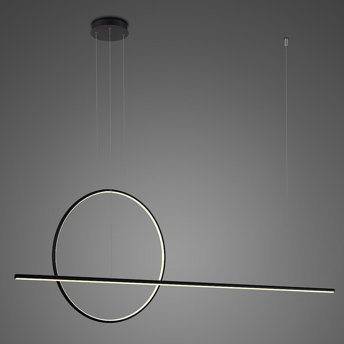 Altavola Design Lampa wisząca Nowoczesna lampa wisząca ledowa czarna Altavola Linea No.2 LA087/PX_4k_black_dimm LA087/PX_40_4k_black_dimm
