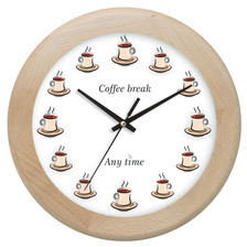 Atrix Zegar drewniany rondo coffee time ATW301KT