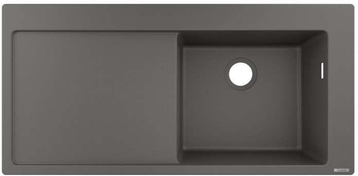 Hansgrohe S51 Zlewozmywak granitowy jednokomorowy 105x51 cm kamienna szarość 43314290