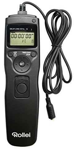 Rollei wyzwalacz do zdalnej obsługi kabla łatwa obsługa, podświetlany wyświetlacz LCD czarny 28047