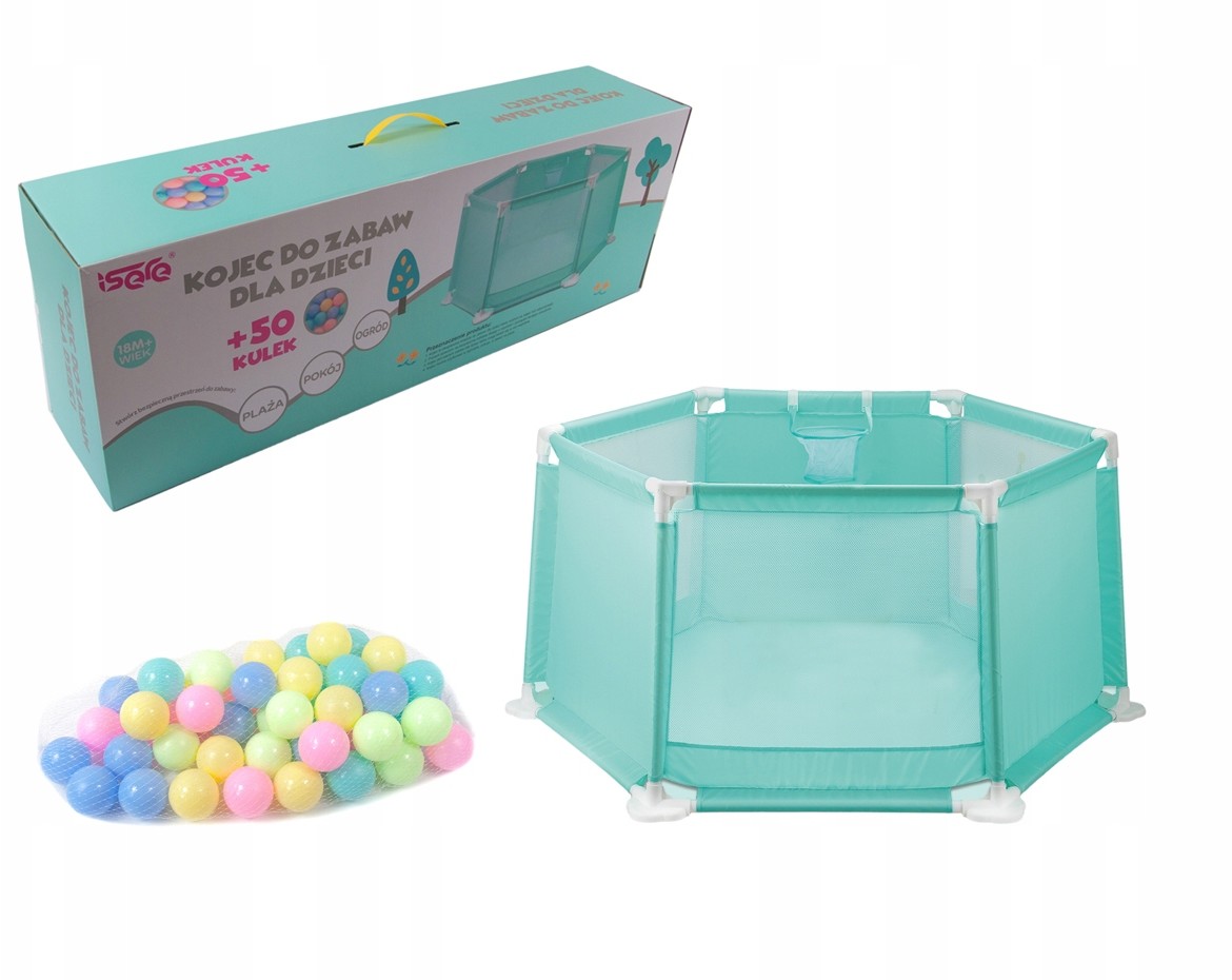 Ogromny Kojec Dla Dzieci Z 50 Kulkami Kosz 135x60