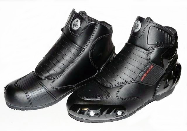ADRENALINE RYO ONE SBR 210 Krótkie damskie skórzane buty motocyklowe czarne : Rozmiar - 37 A0904/10/10/37