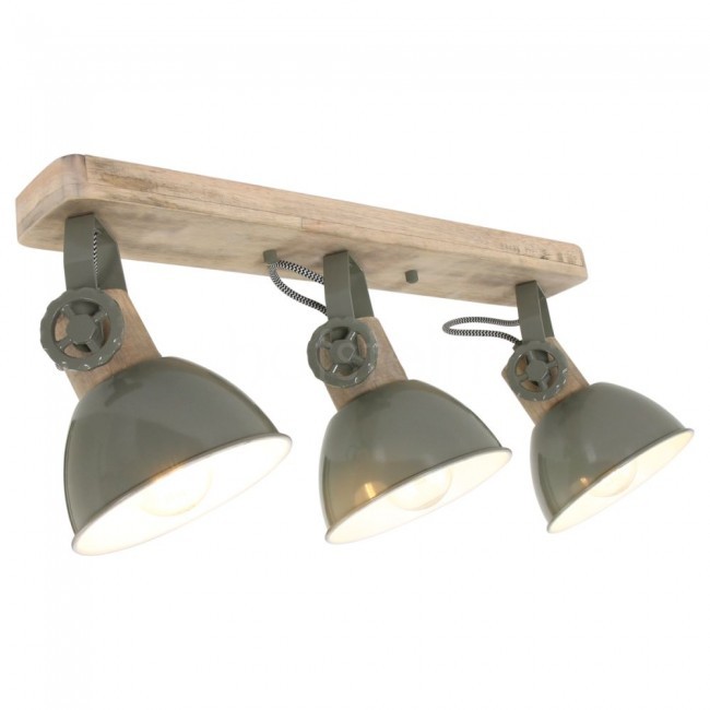 Steinhauer Gearwood Lampa Sufitowa Zielony 1-punktowy Obszar wewnętrzny Gearwood 2133G