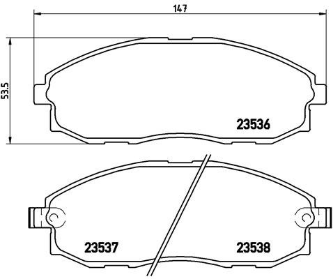 BREMBO Zestaw klocków hamulcowych, hamulce tarczowe P 30 010