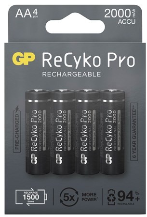 GP ReCyko Pro AA-batteri 2000 mAh 4-pack 201220