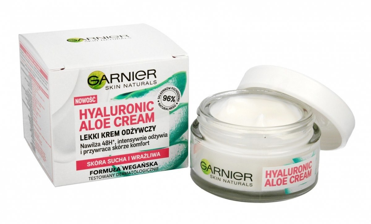 Garnier Skin Naturals Hyaluronic Aloe Lekki Krem odżywczy - cera sucha i wrażliwa 50ml 113934