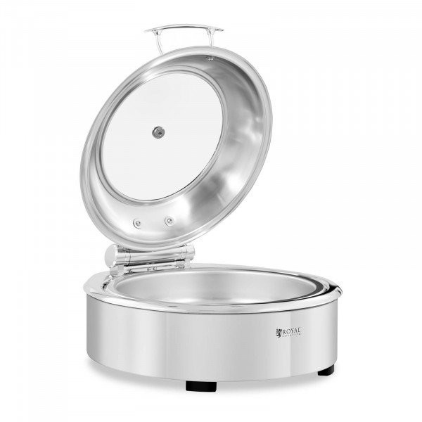 Royal Catering Podgrzewacz do potraw okrągły z okienkiem 5,5 l RCCD-RT7_6L