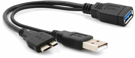 System-S System-S USB A Host do Micro USB 3.0 OTG kabel 2 w 1 USB A do Micro USB 3.0 i USB A Host kabel danych 20 cm 46275714