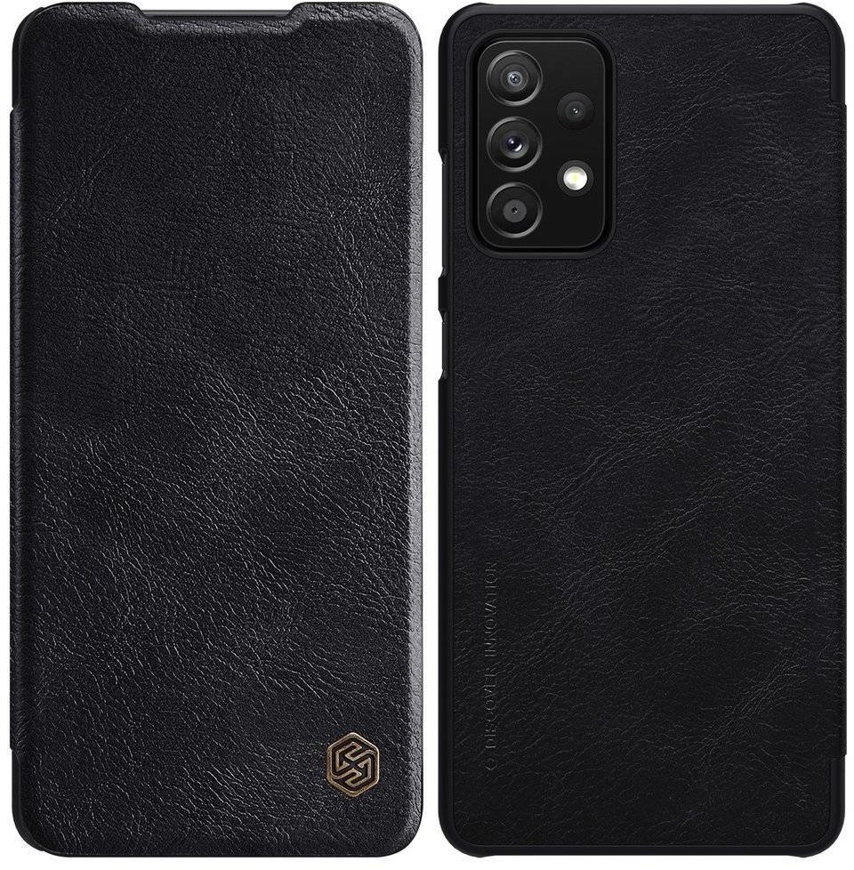 Nillkin Qin skórzana kabura etui Samsung Galaxy A72 4G czarny hurtel-70928-0
