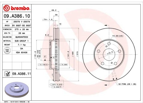 BREMBO 09.A386.11
