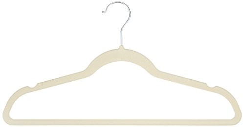 AmazonBasics wieszak na garnitur/kostium, pokryty aksamitem, czarny, 30 szt. AQ-M0004