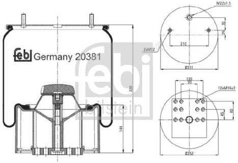 FEBI Mieszek, klimatyzacja FEBI 20381