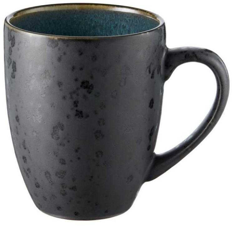 Bitz Stoneware kubek Bitz czarny/zielony 300 ml