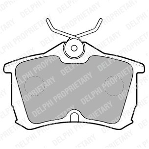DELPHI Zestaw klocków hamulcowych, hamulce tarczowe LP1626