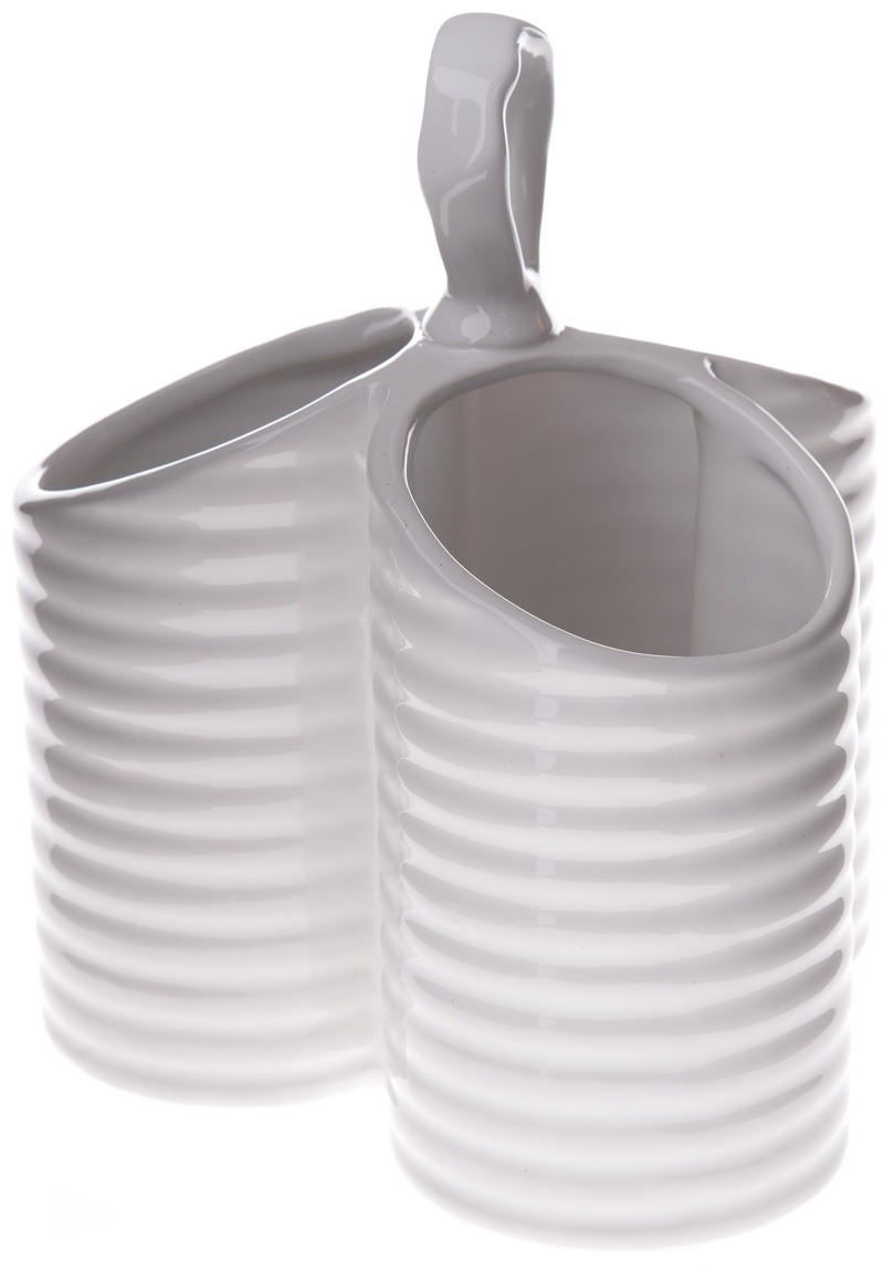 Stojak ceramiczny na akcesoria kuchenne Stripes
