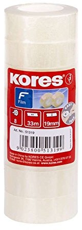 Kores Tape Tower, 33 m X 19 MM, 8 rolki, przezroczysty 51319