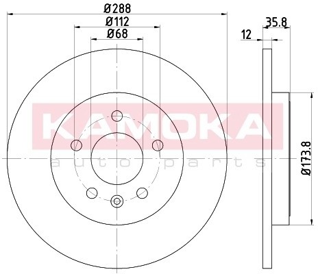 KAMOKA Tarcza hamulcowa 1032846