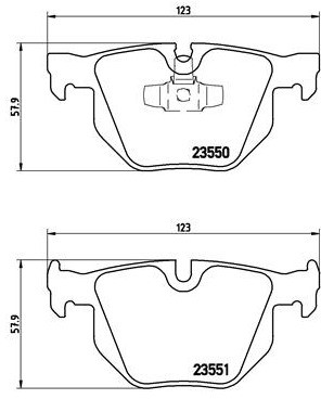 BREMBO Zestaw klocków hamulcowych, hamulce tarczowe P 06 039