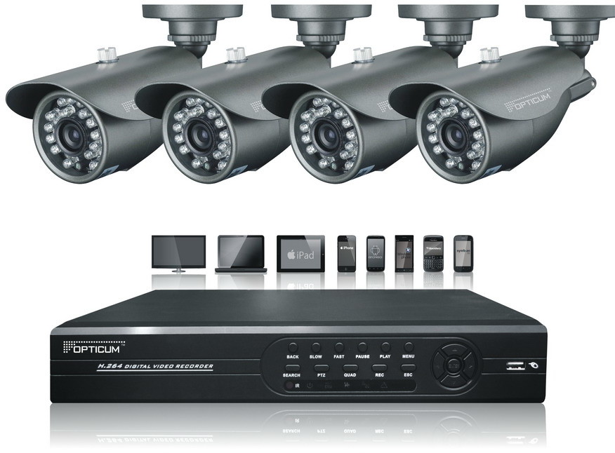 Opticum Zestaw CCTV Opticum AX SOLID 8 8CH 4x Kamera 800TVL