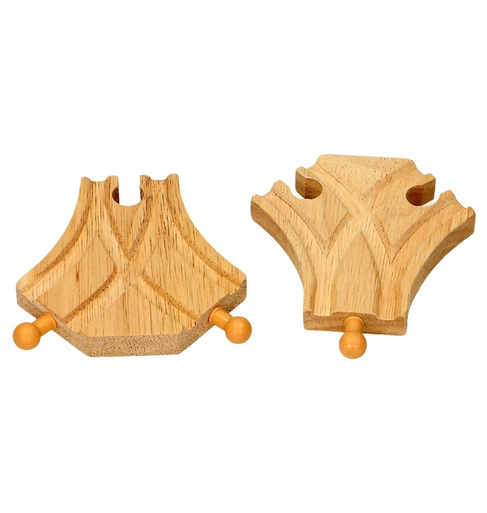 Bigjigs Toys Rozjazd 2Punktowy Kolejka Drewniana bjt106